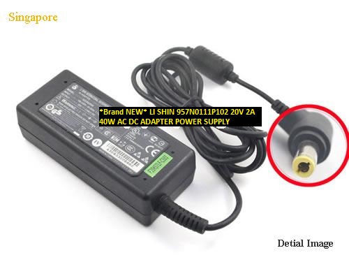 *Brand NEW* 40W LI SHIN 20V 2A 957N0111P102 AC DC ADAPTER POWER SUPPLY - Click Image to Close